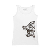 A Skull Between Two Wolves